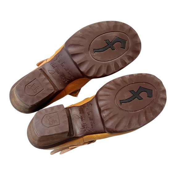 John Fluevog Luxon Multi-Strap Mary Janes Yellow size 8 - Picture 8 of 12